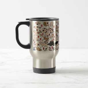 japanese cats Ukiyo-e Funny kitty Travel Mug