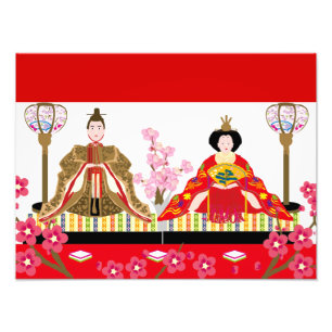 Japanese charm∣hina dolls – celebration of girls'  photo print