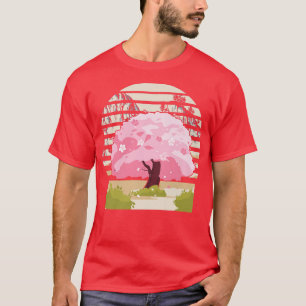 Japanese Cherry Blossom Art Sakura Retro  T-Shirt