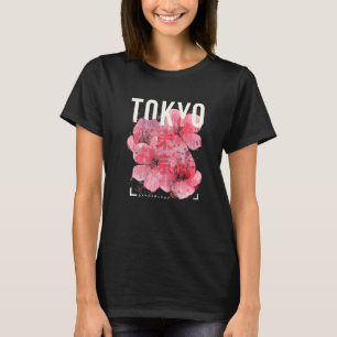Japanese Cherry Blossom Artwork Tokyo Japan Aesthe T-Shirt