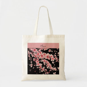 Japanese Cherry Blossom Blush Pink white Tote Bag