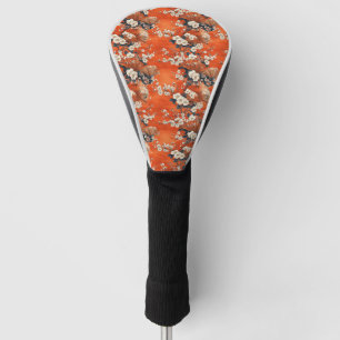 Japanese Cherry Blossom Fan Pattern (1) Golf Head Cover