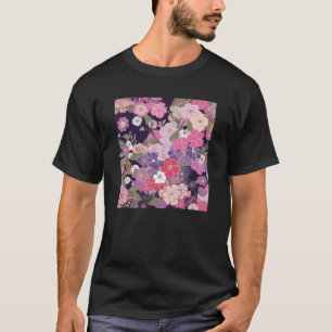 Japanese Cherry Blossom Flower Pink Sakura Floral T-Shirt