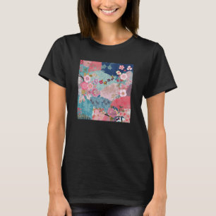 Japanese Cherry Blossom Flower Pink Sakura Floral T-Shirt