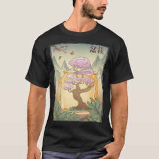 Japanese Cherry Blossom Japanese Woodblock Art  T-Shirt