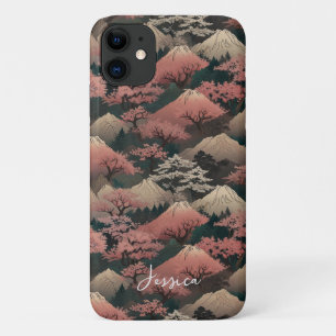 Japanese Cherry Blossom Personalise Name Case-Mate iPhone Case