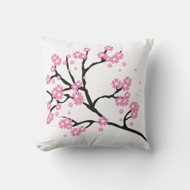 Japanese Cherry Blossom Pillow (Front)