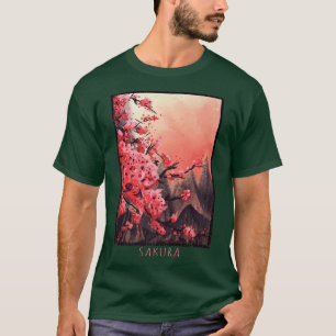 Japanese Cherry Blossom Sakura Flower Tree Nature T-Shirt