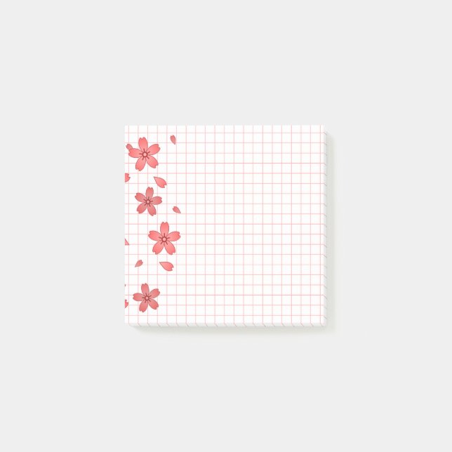 Japanese Cherry Blossom Sakura Post-it Notes (Front)