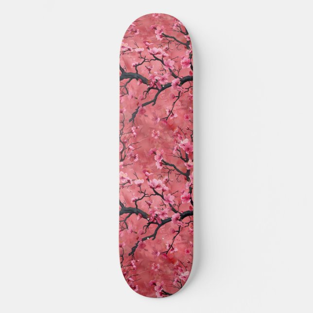 Japanese Cherry Blossom Skateboard (Front)