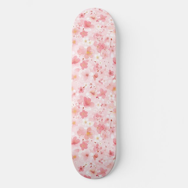 Japanese Cherry Blossom Skateboard (Front)