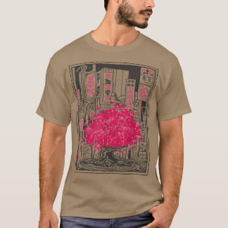 Japanese Cherry Blossom Tree City Sakura Anime Gra T-Shirt