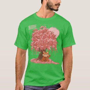 Japanese Cherry Blossom Tree Sakura Cute Kawaii Ja T-Shirt