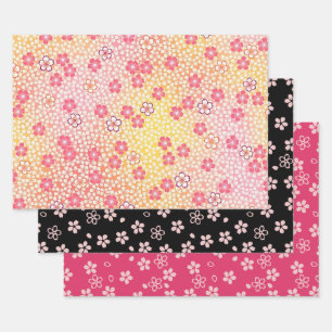 Japanese Cherry Blossom Wrapping Paper Sheets