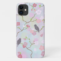 Japanese Cherry Blossoms & Birds | iPhone Case