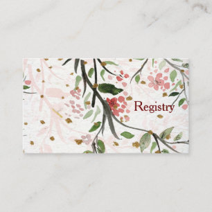 Japanese Cherry Blossoms Flowers Registry Enclosure Card