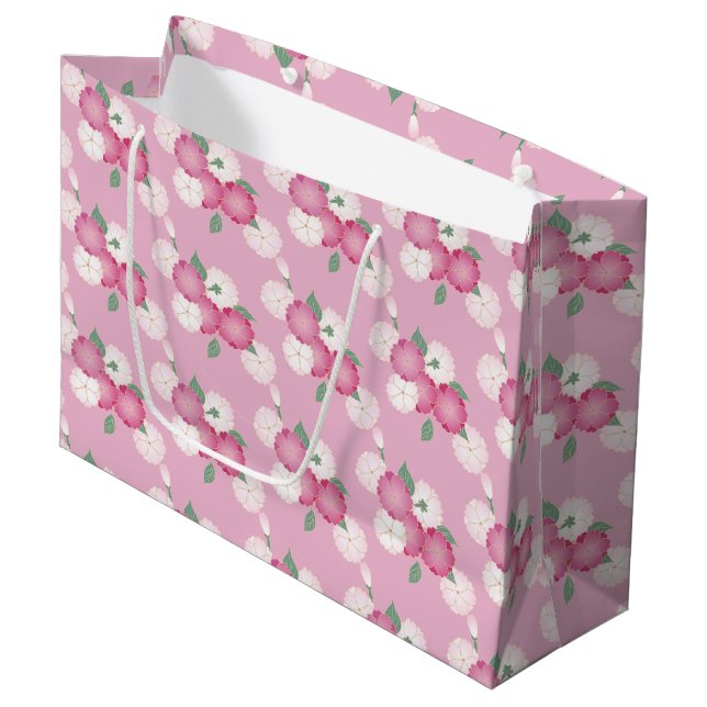 Japanese Cherry Blossoms Large Gift Bag (Front Angled)
