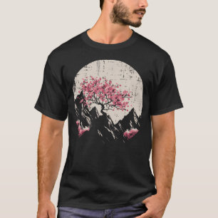 Japanese Cherry Blossoms Mountains Sakura T-Shirt