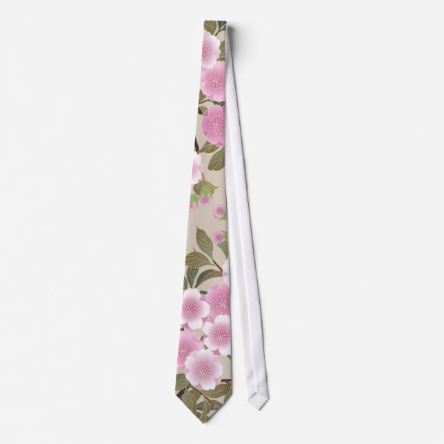 Japanese Cherry Blossoms Tie (Front)