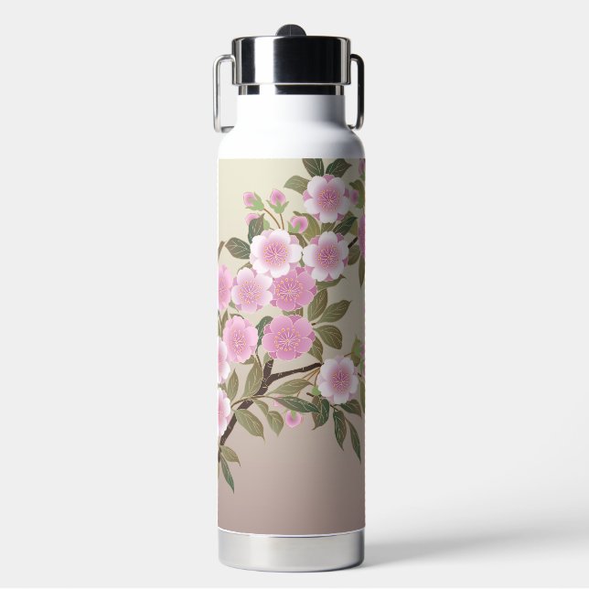 Japanese Cherry Blossoms Water Bottle (Front)