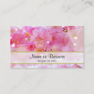 Japanese Cherry Tree with Pastel Pink Blossoms Business Card
