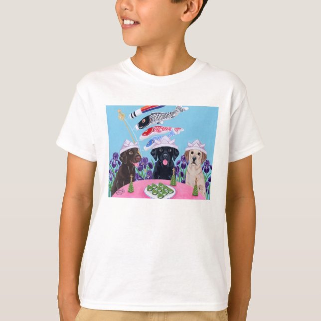 Japanese Children's Day Labradors T-Shirt (Front)
