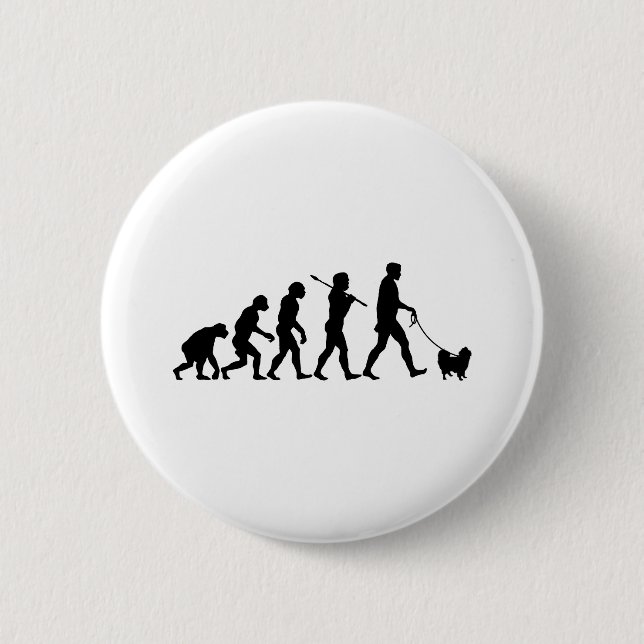 Japanese Chin 6 Cm Round Badge (Front)