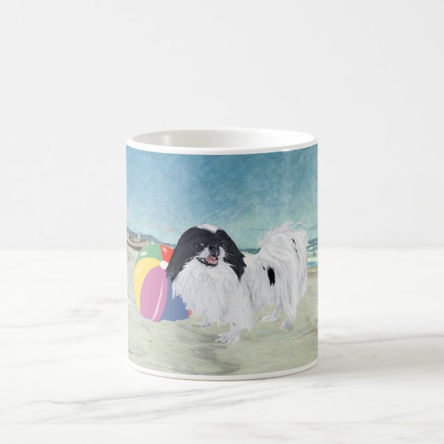 Japanese Chin Beach Ball Coffee Mug (Center)
