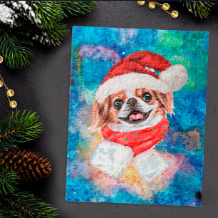 Japanese Chin Breed Dog Christmas Jigsaw Puzzle