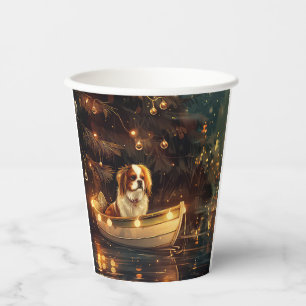 Japanese Chin Christmas Festive Voyage  Paper Cups