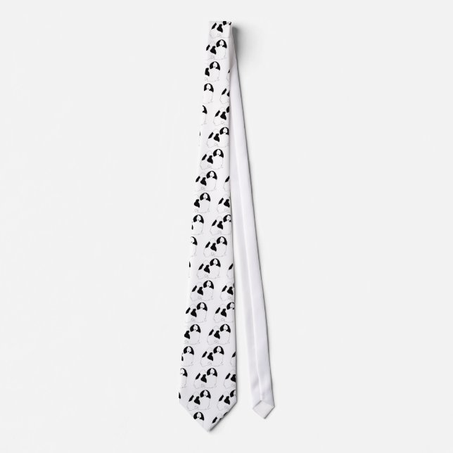 japanese chin colour silhouette tie (Front)