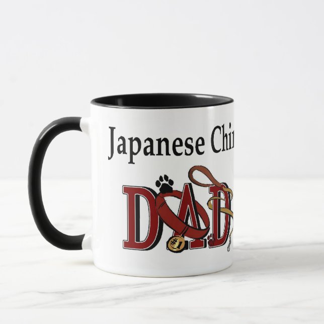 Japanese Chin Dad Gifts Mug (Left)