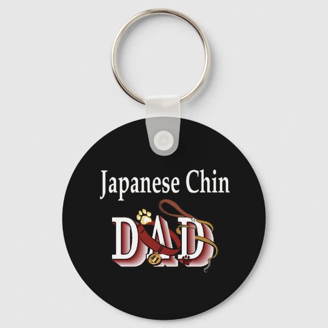 Japanese Chin dad Keychain (Front)