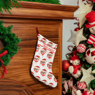 Japanese Chin Dog Breed Christmas Stars Small Christmas Stocking
