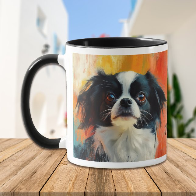 Japanese Chin Dog Impressionistic Paint Mug (Creator Uploaded)