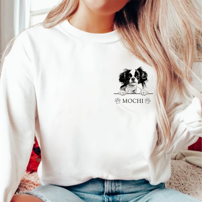 Japanese Chin Dog Personalised Hand Drawing Sweatshirt (Creator Uploaded)