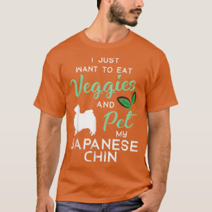 Japanese Chin Funny Vegan Dog Lover Owner Xmas Bir T-Shirt