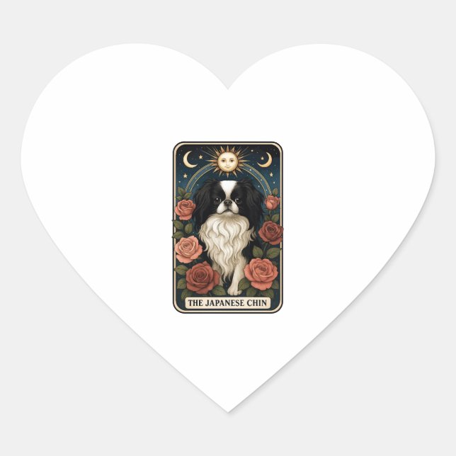Japanese Chin Heart Sticker (Front)