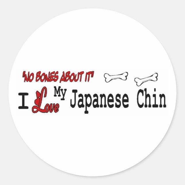 Japanese Chin (I Love) Sticker (Front)