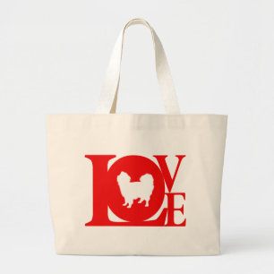 Japanese Chin Large Tote Bag