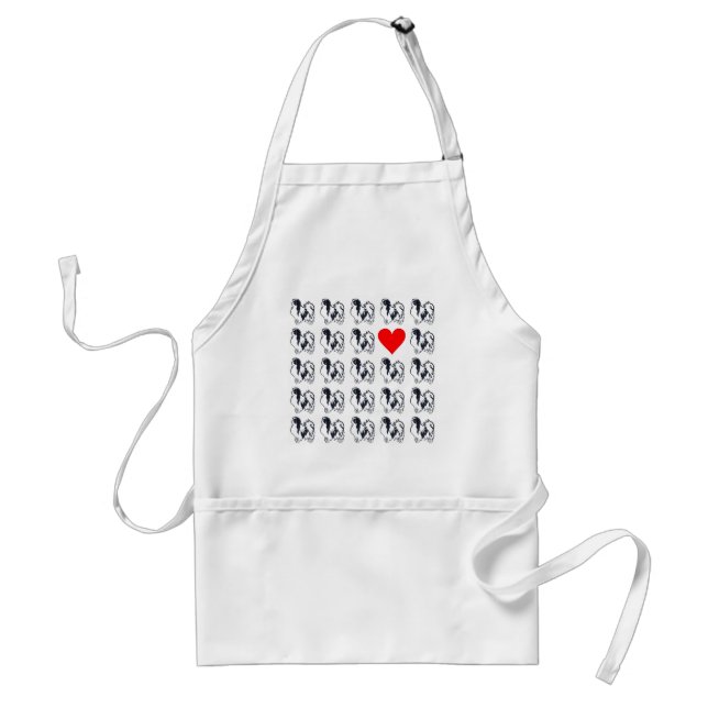 Japanese Chin Multi Love Cooking Apron (Front)