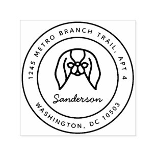 Japanese Chin/Pekingese Return Address Stamp