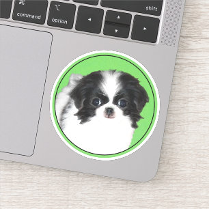 Japanese Chin Puppy Painting - Dog Art