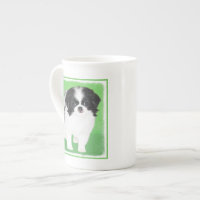 Japanese Chin Puppy Painting - Original Dog Art