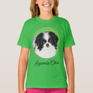 Japanese Chin Puppy Painting - Original Dog Art T-Shirt