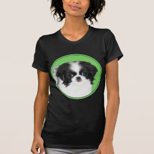 Japanese Chin Puppy Painting - Original Dog Art T-Shirt
