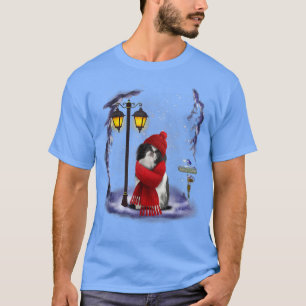 Japanese Chin Santa Snow Christmas Light Winter Pa T-Shirt