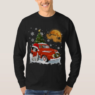 Japanese Chin Vintage Wagon Red Truck Christmas Tr T-Shirt