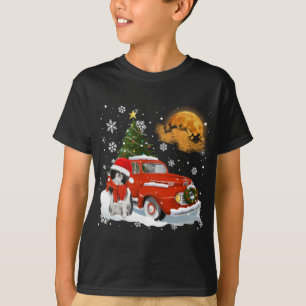 Japanese Chin Vintage Wagon Red Truck Christmas Tr T-Shirt
