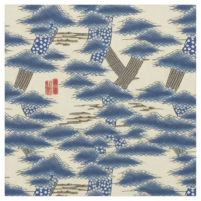 Japanese Chinese Traditional Pattern Fabric (Close Up)